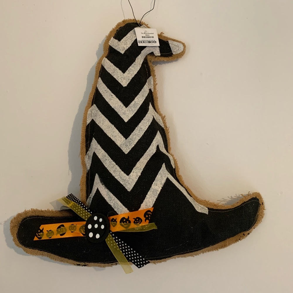 Royal Standard Halloween Witch Hat Burlap Door Hang